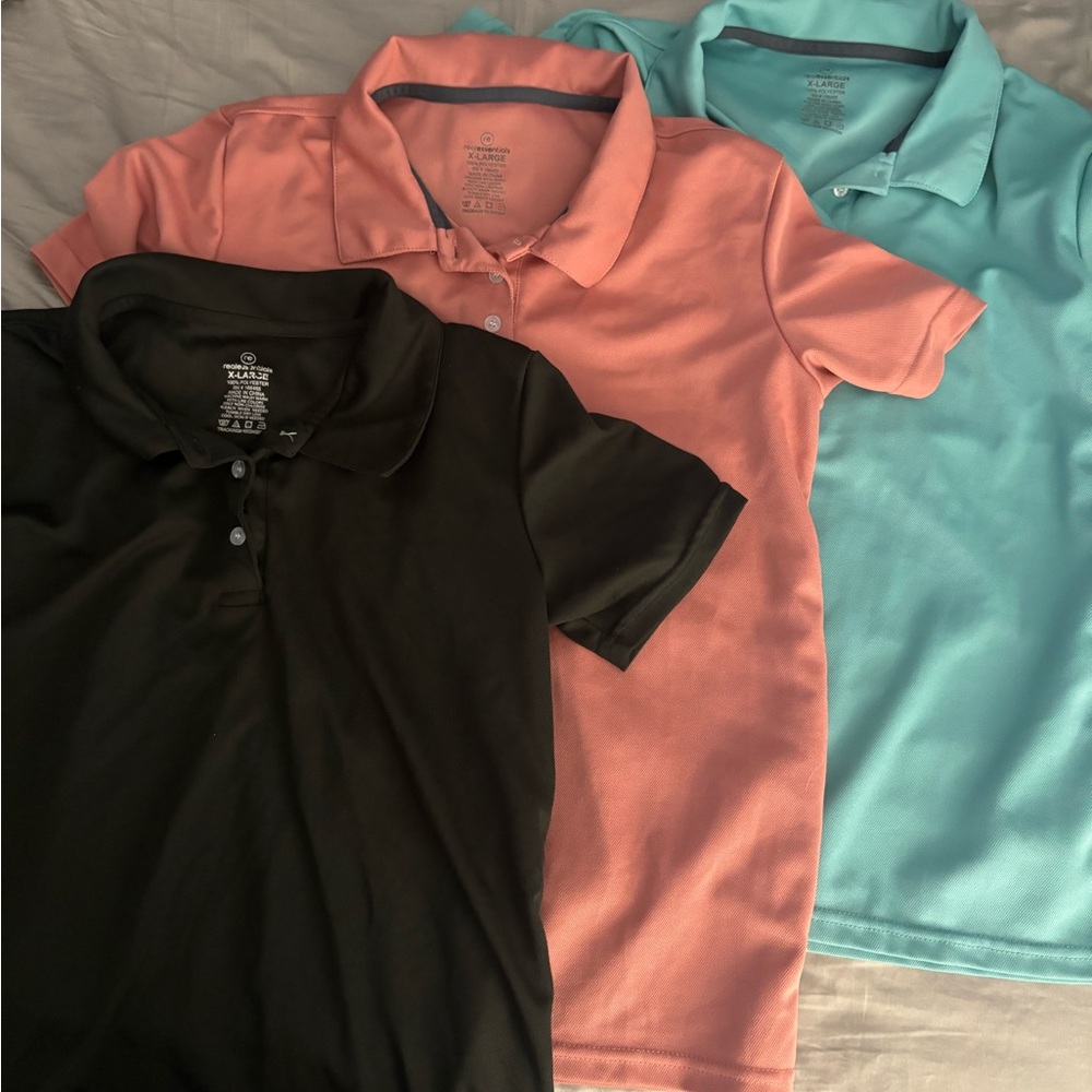 Set of 3 girls dry fit polos